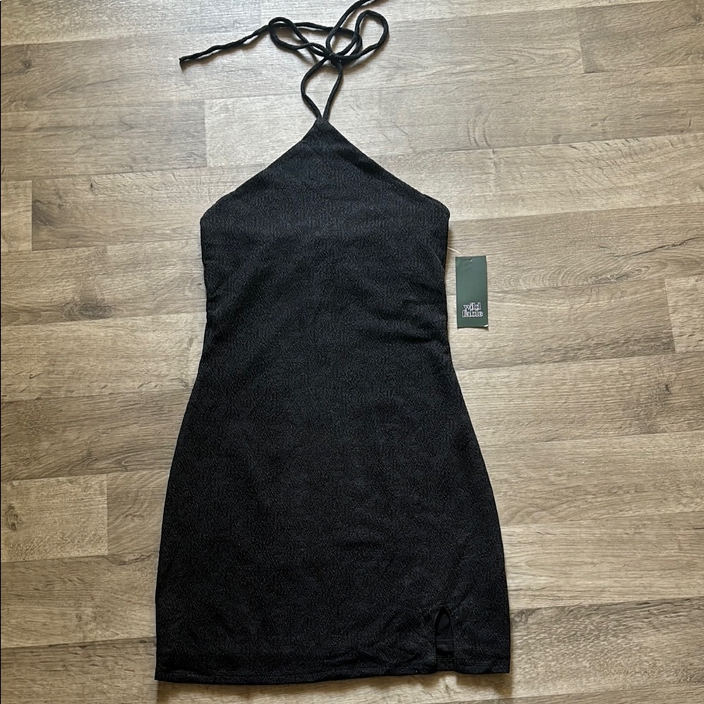 Elegant Black Halter Dress